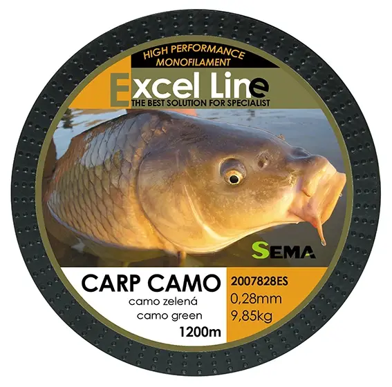 Sema Rybářský vlasec Carp camo green 1200 m 0 20 / 5 85 kg