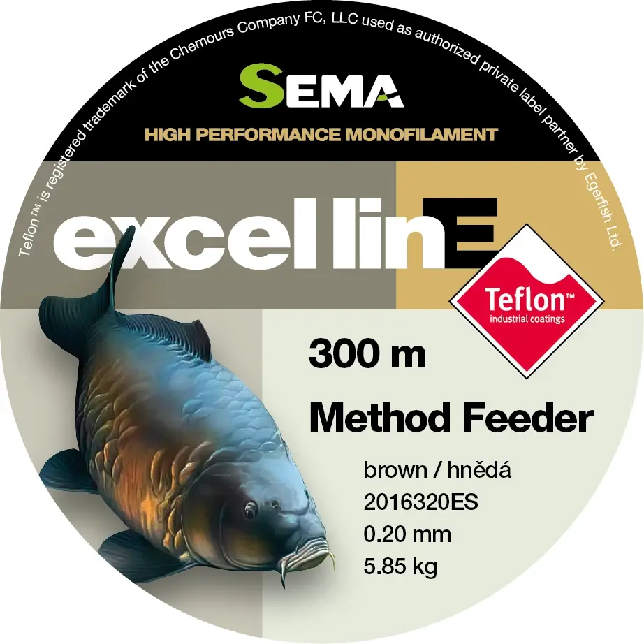 Sema Method Feeder Teflon hnědý 0,22 mm / 6,1 kg 300 m rybářský vlasec