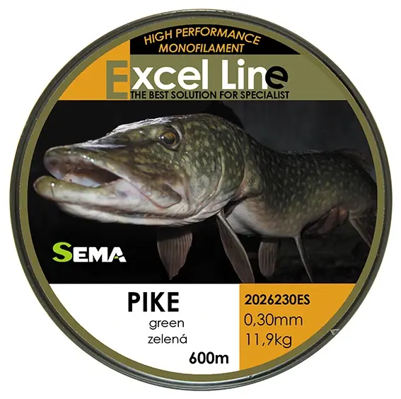 Sema Rybářský vlasec Pike 600 m průměr 0 35 mm / 15 7 kg