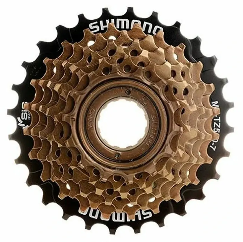 Shimano 7-kolo MF-TZ500 14-28 zubů, hnědé/černé v krabičce