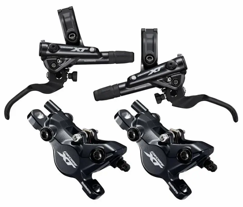 Shimano brzda kotoučová XT M8100 p+z komplet bez kotoučů a adapteru, J-kit v krabičce