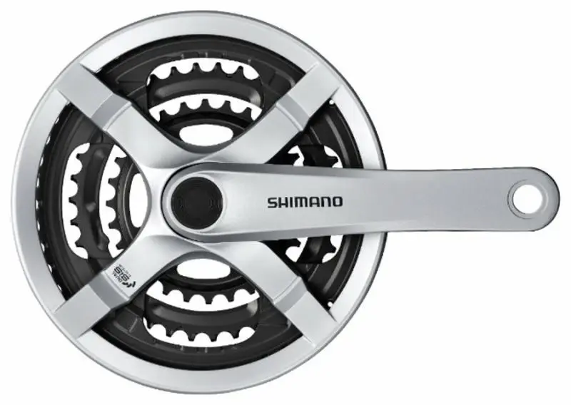 Shimano kliky Tourney FC-TY501-S 175mm 42-34-24 zubů, stříbrné s krytem, v krabičce