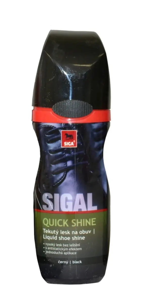 Siga Černý tekutý lesk na botyL 75 ml