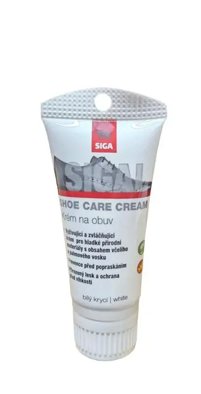 Siga SIGAL Krém na obuv bílý krycí tuba s aplikátorem 50 ml NO. 3A