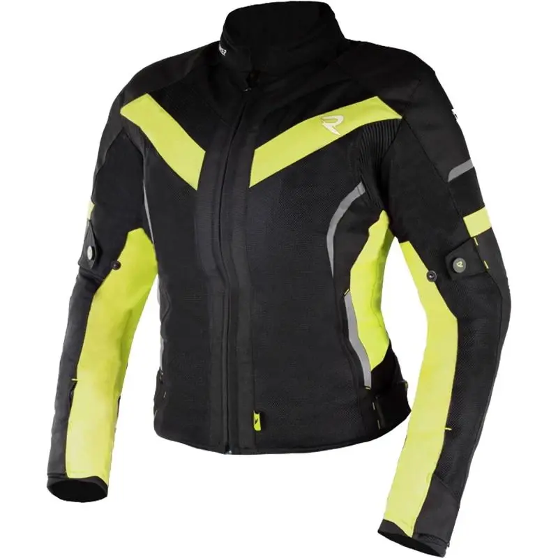 Street Racer Dámská bunda na motorku Betty II Air černo-fluo žlutá