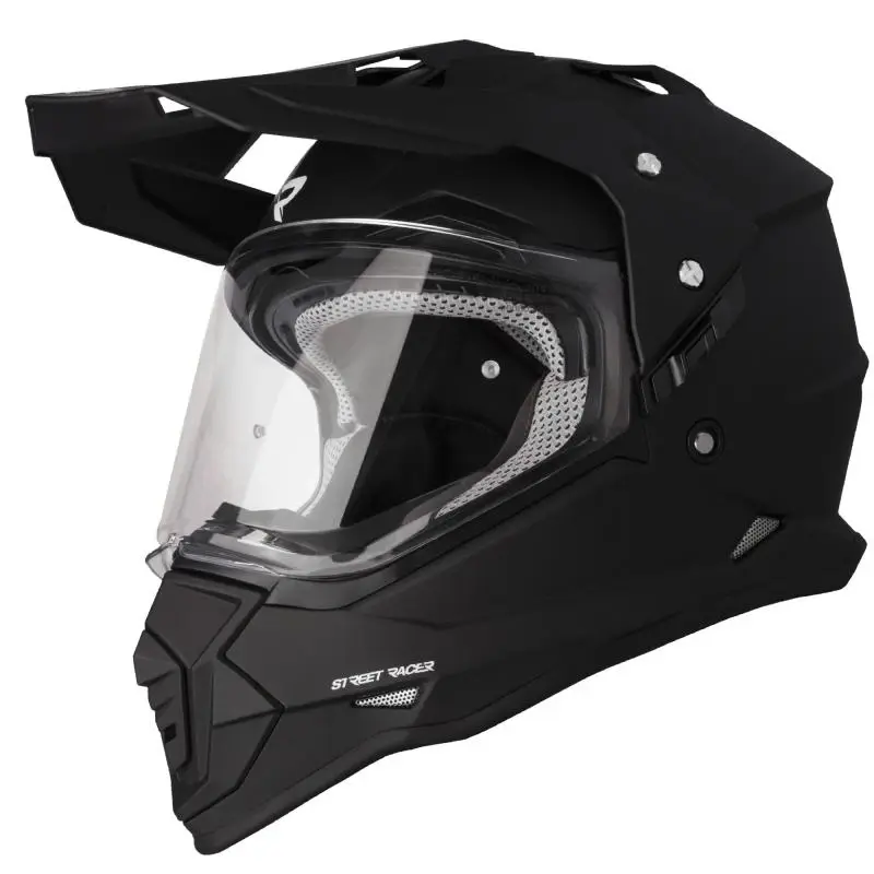 Street Racer Ignite matná černá enduro helma na motorku