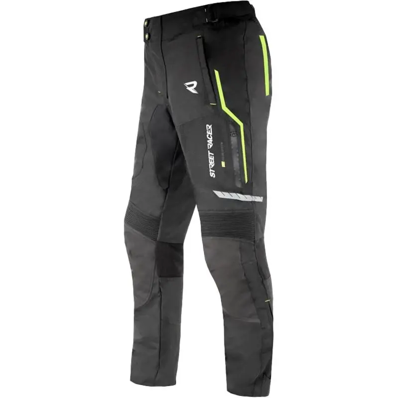 Street Racer Kalhoty na motorku Flex černo-fluo žluté