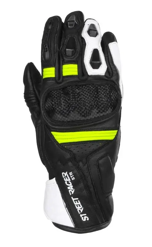 Street Racer Rukavice na motorku STR černo-fluo žluté