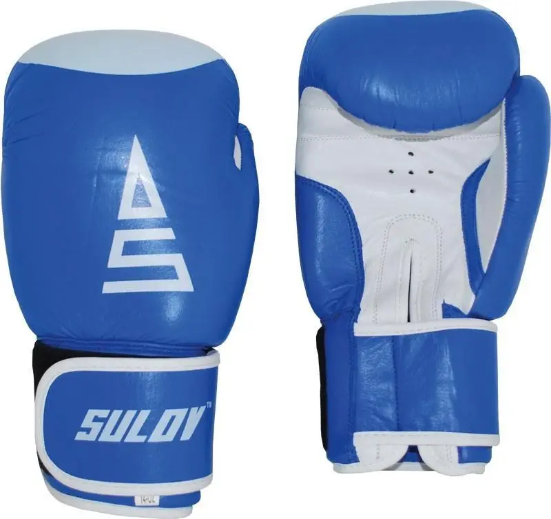 Sulov Box rukavice kožené modro-bílé POUZE 12oz (VÝPRODEJ)
