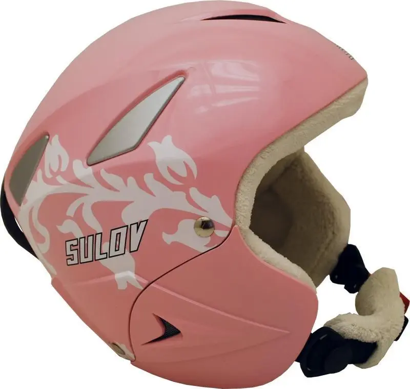 Sulov RANGER růžová lesk-kytka dětská lyžařská přilba POUZE XS (53-54 cm) (VÝPRODEJ)