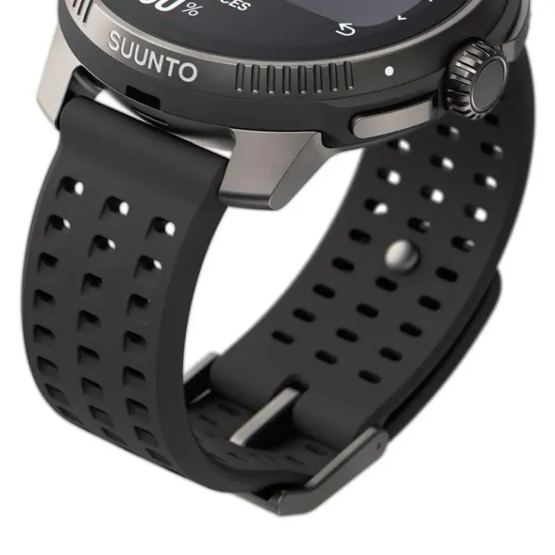 Suunto Charcoal se stříbrnou sponou řemínek pro hodinky Vertical, Race a kompatibilní modely