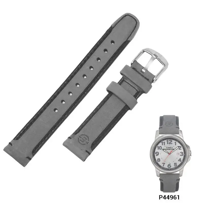 Timex Expedition 16mm šedý kožený řemínek
