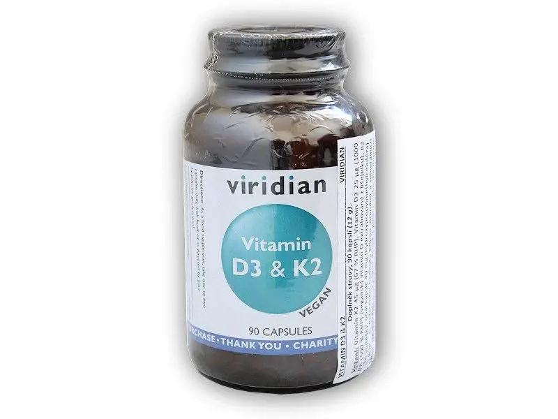 Viridian Vitamin D3 & K2 90 kapslí