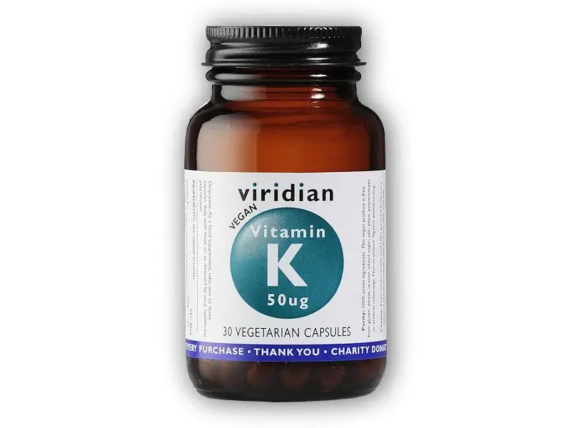 Viridian Vitamin K 50ug 30 kapslí