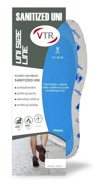 VTR Vložky do bot SANITIZED UNI - ostřihávací 36-46