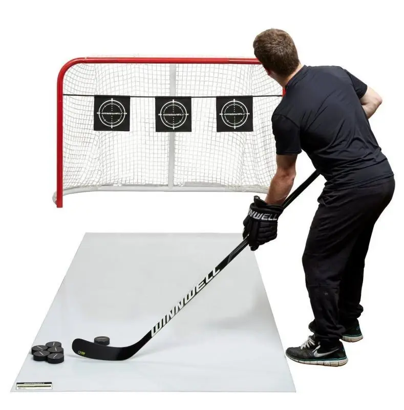 Winnwell 72 Heavy Duty branka + Winnwell Roll-Up Shooting Pad (3000x1200x3mm) deska