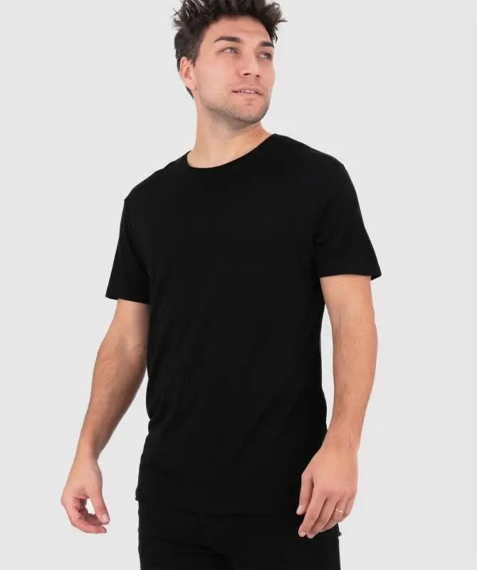 WOOX Fairlie Anthracite pánské merino triko