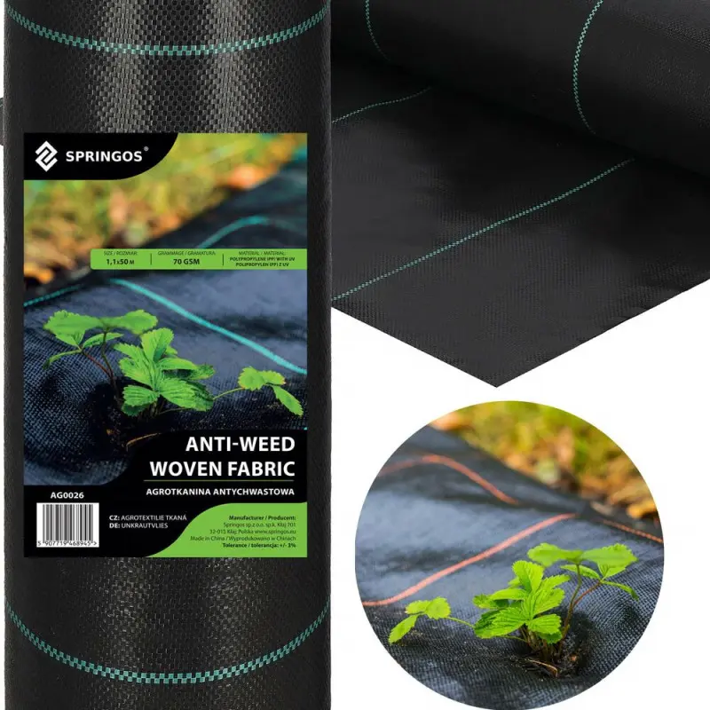 Springros Agro netkaná krycí textilie 1,1 x 50 m, 70 GSM AG0026