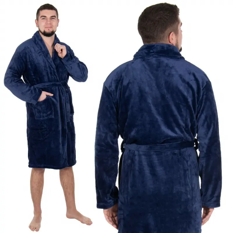 Pánský župan M/L SPRINGOS HARMONY modrý