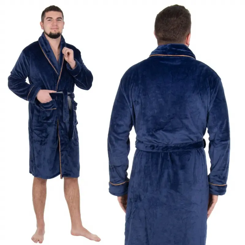 Pánský župan L/XL SPRINGOS ROYAL modrý