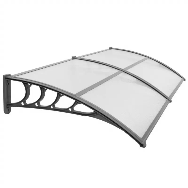SPRINGOS POLYROOF 200x95 cm šedá/transparentní