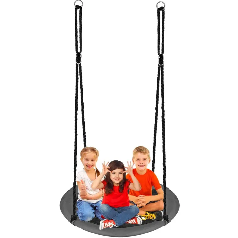 Zahradní houpačka 110 cm SPRINGOS SN027 ČAPÍ HNÍZDO šedá