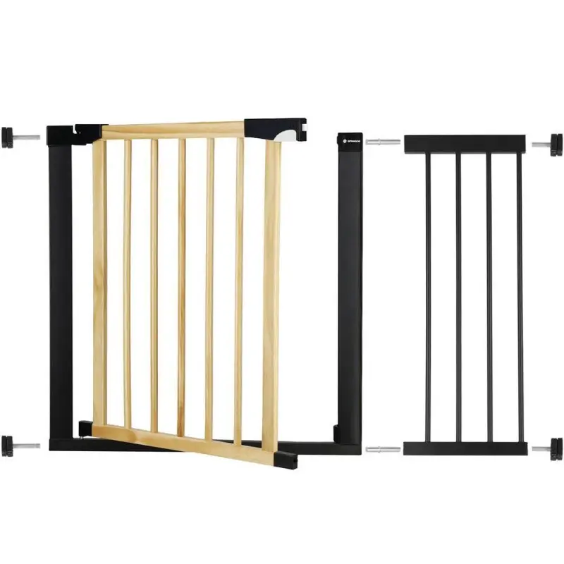 Bezpečnostní zábrana 75-110 cm SPRINGOS BABYLOCK hnědá/černá