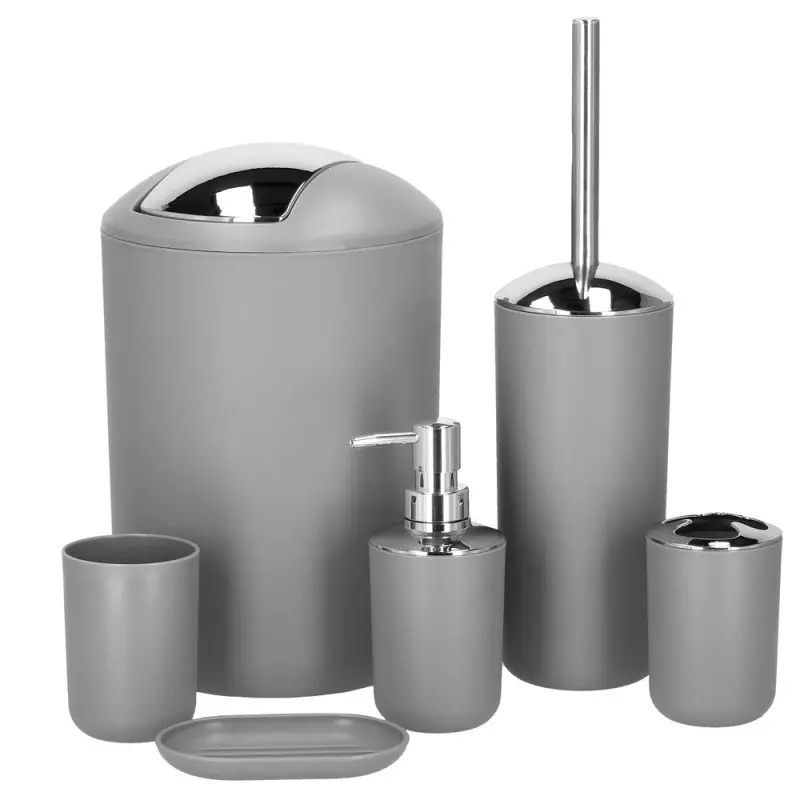 Koupelnový set 6v1 SPRINGOS HA1112 šedý