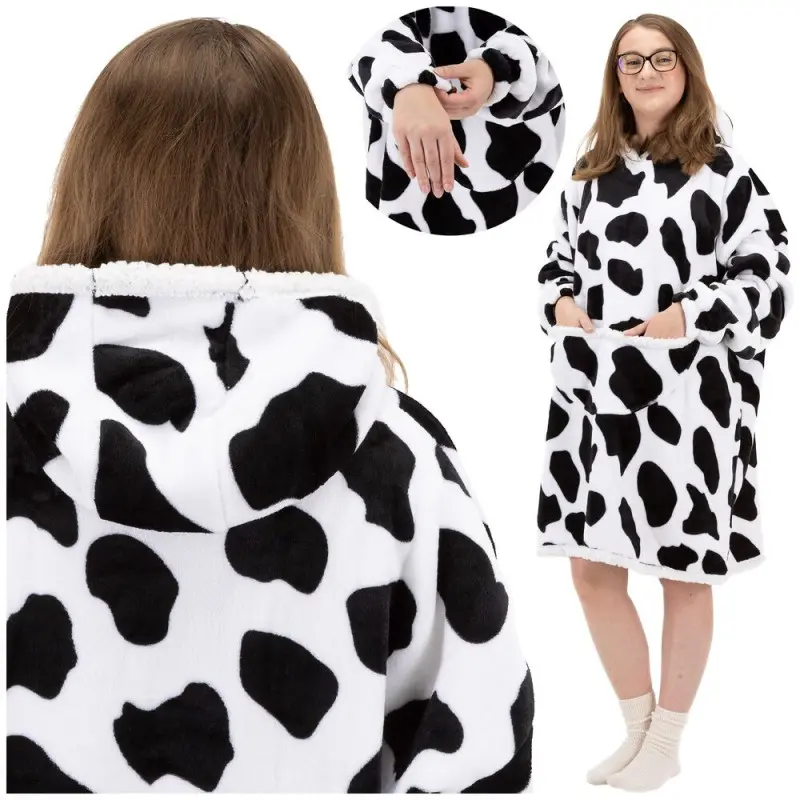 SPRINGOS Mikinová deka Oversized HA7570 kráva
