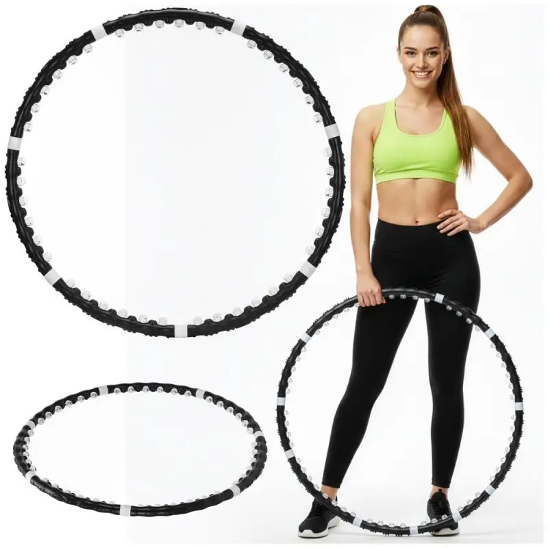 Hula hoop obruč s magnety 100 cm ACTIGET ACT0134 černá
