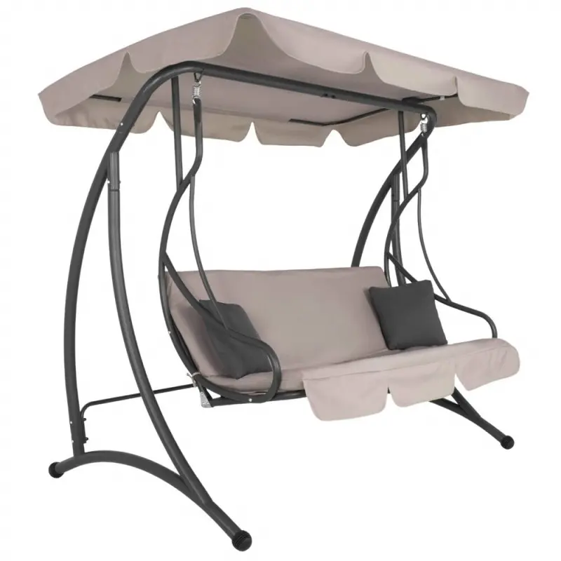 Zahradní houpačka pro 3 osoby SPRINGOS DEIZY GS0031 béžová