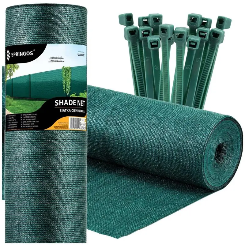 Stínící tkanina 150cm x 25m, 90% zastínění, zelená SPRINGOS SN0018