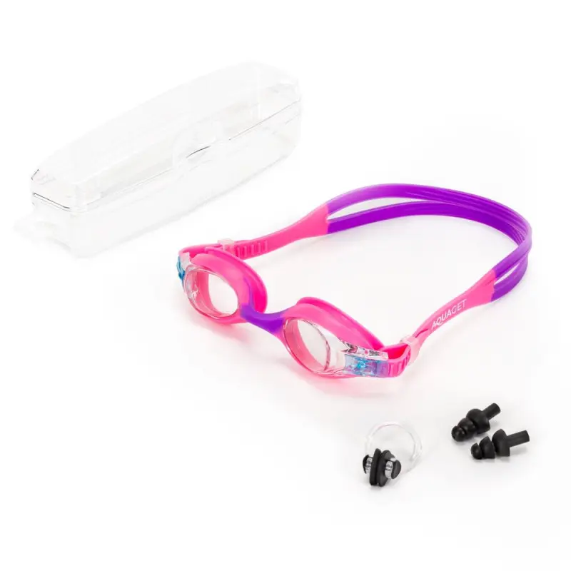 Dětské plavecké brýle set AQUAGET AQ0015 růžové