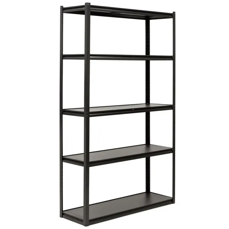 Kovový regál 200x120x40 cm 5 polic SPRINGOS HA5284 černý