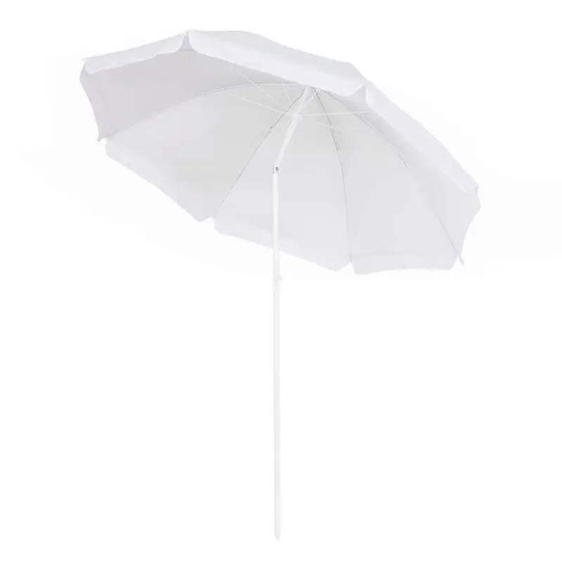 Plážový slunečník 160 cm SPRINGOS BU0027 světle šedý