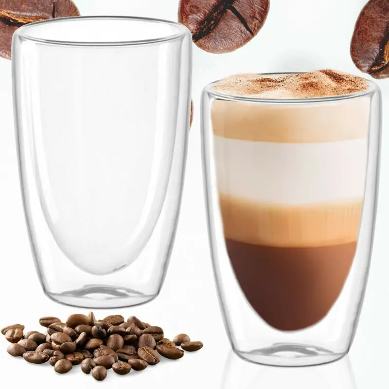 Sklenice na kávu 450 ml dvoustěnná SPRINGOS HA7350 1ks