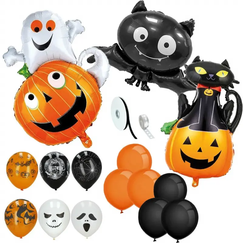 Halloween dekorace sada balónků 15ks SPRINGOS HA5215 vícebarevná