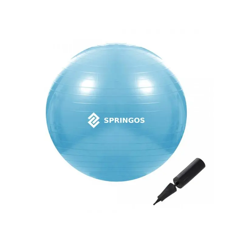 Gymnastický míč 55 cm + pumpička SPRINGOS DYNAMIC modrý