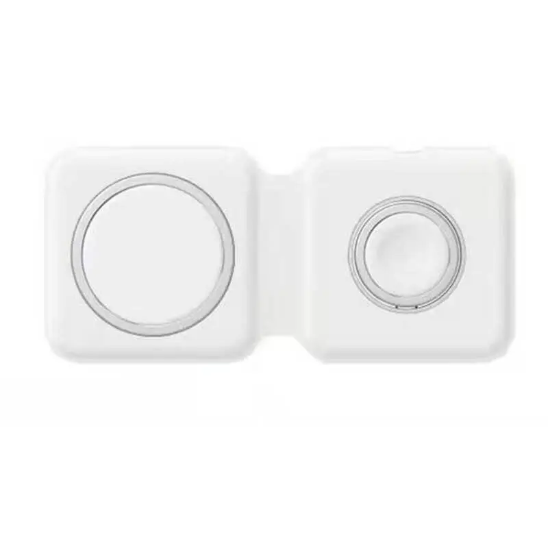 2v1 Bezdrátová nabíječka a dokovací stanice MagSafe pro Apple iPhone, Apple Watch, AirPods (7.série) bílá