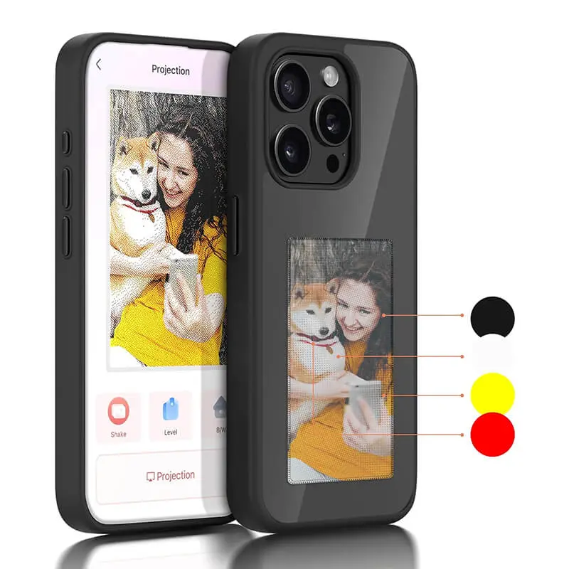 Prémiový kryt s inkoustovým displejem pro Apple iPhone 13 - černý