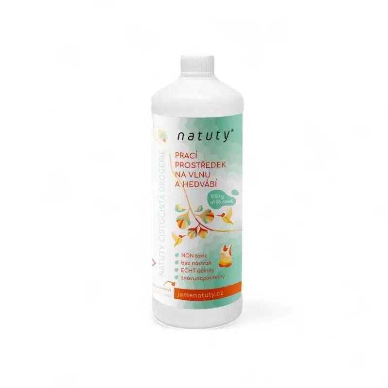 Natuty Prací gel na vlnu a hedvábí (1 l) - 50 pracích dávek v 1 litru
