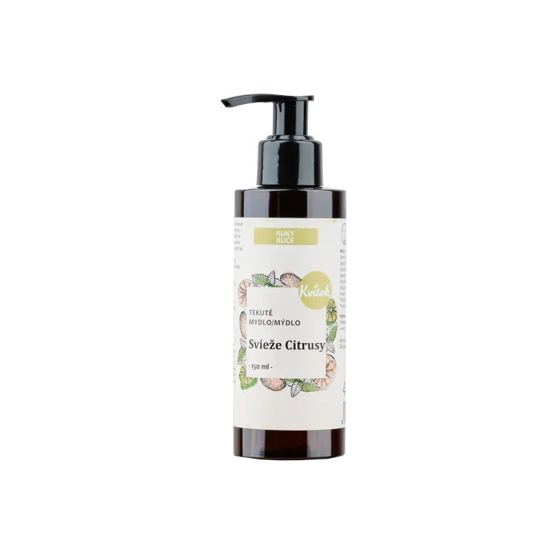 Kvitok Tekuté mýdlo Svěží citrusy (150 ml) - s mandlovým olejem