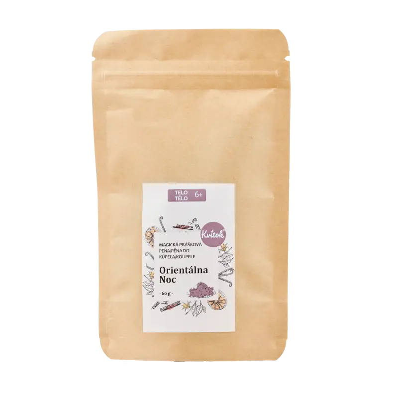 Kvitok Magická pěna do koupele Orientální noc 60 g - krásně pění