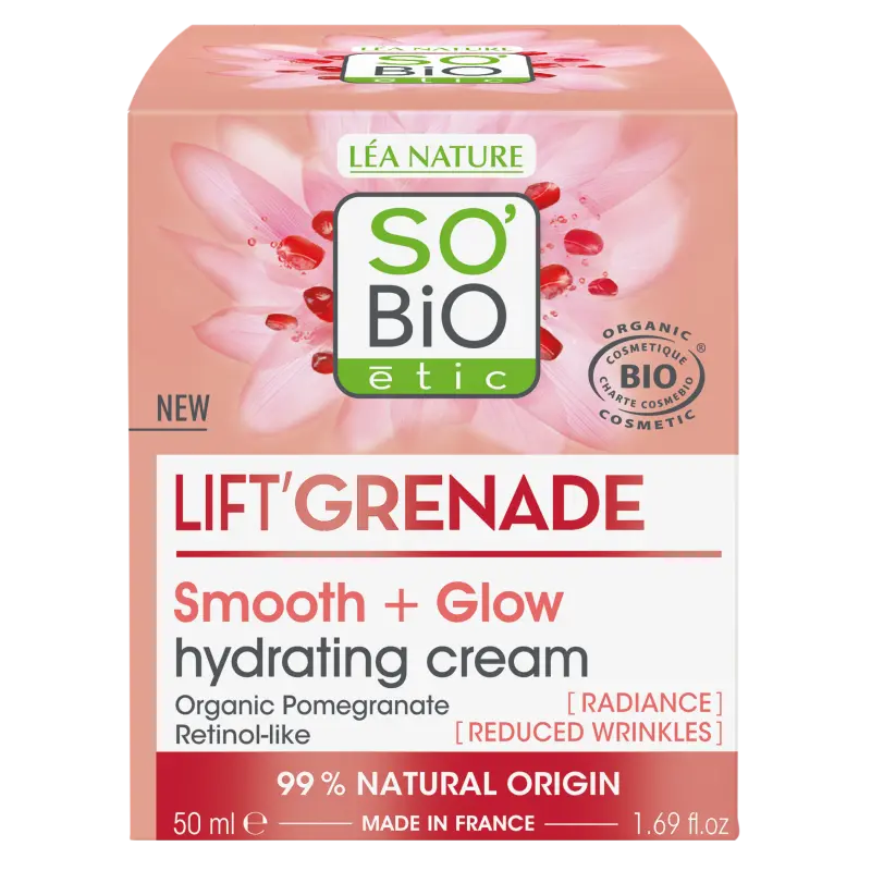 SO’BiO étic Krém denní rozjasňující proti vráskám Lift'Grenade BIO (50 ml) - s granátovým jablkem