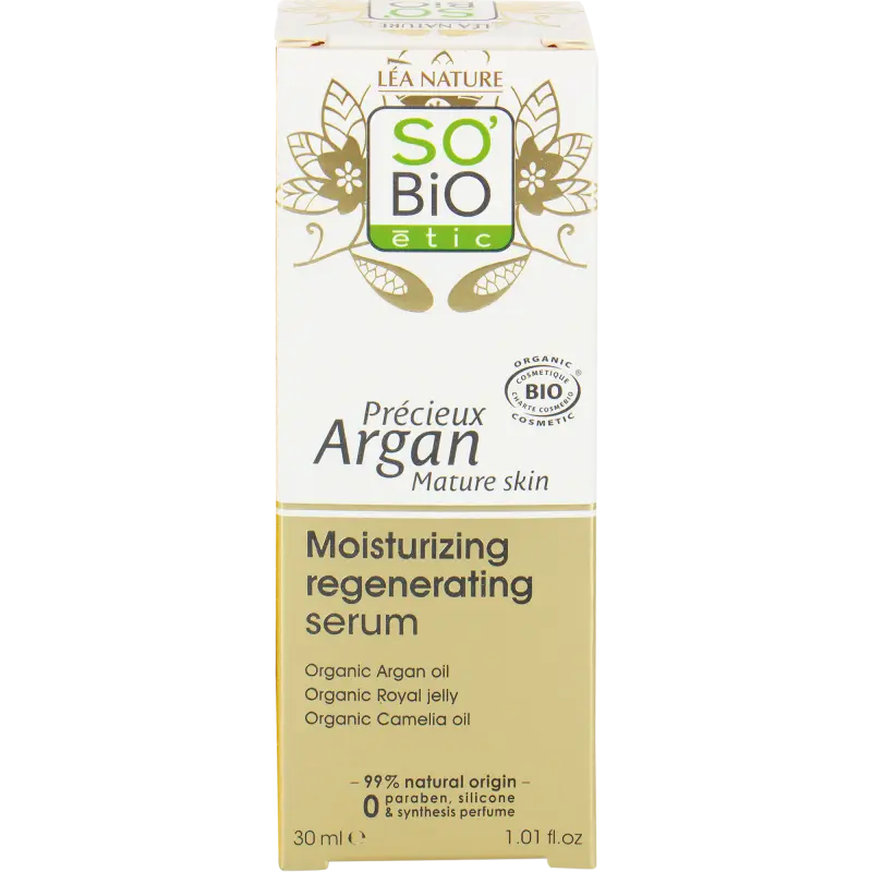 SO’BiO étic Anti-Age Precieux Argan Sérum hydratační a regenerační GOLD BIO (30 ml) - s kyselinou hyaluronovou