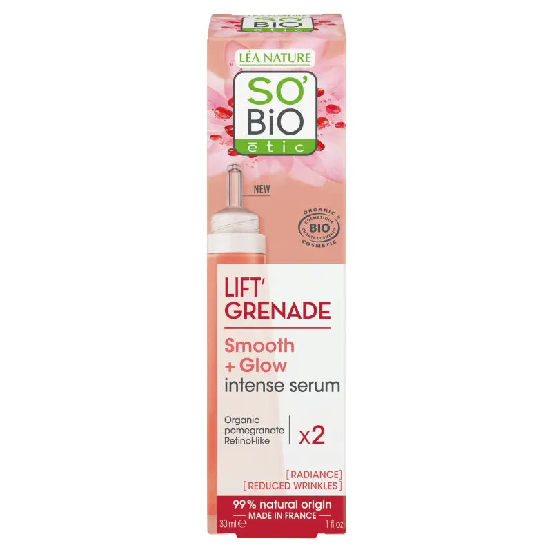 SO’BiO étic Sérum rozjasňující proti vráskám Lift'Grenade BIO (30 ml) - s granátovým jablkem