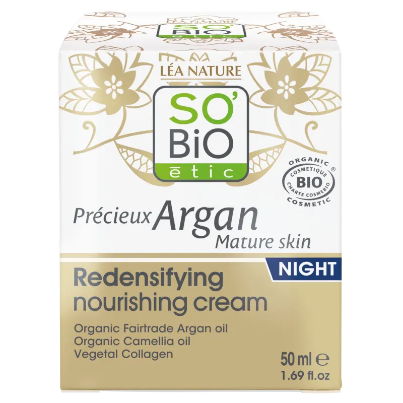 SO’BiO étic Anti-age Precieux Krém noční výživný a zpevňující GOLD BIO (50 ml) - ideální pro zralou pleť