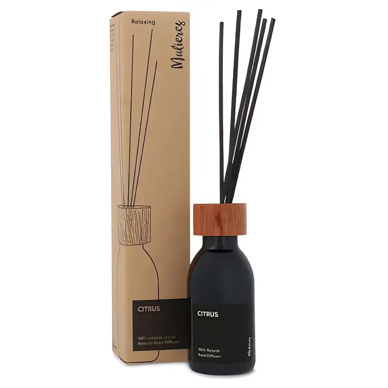 Mulieres Přírodní aroma difuzér s tyčinkami - citrus (100 ml) - vydrží vonět až 3 měsíce
