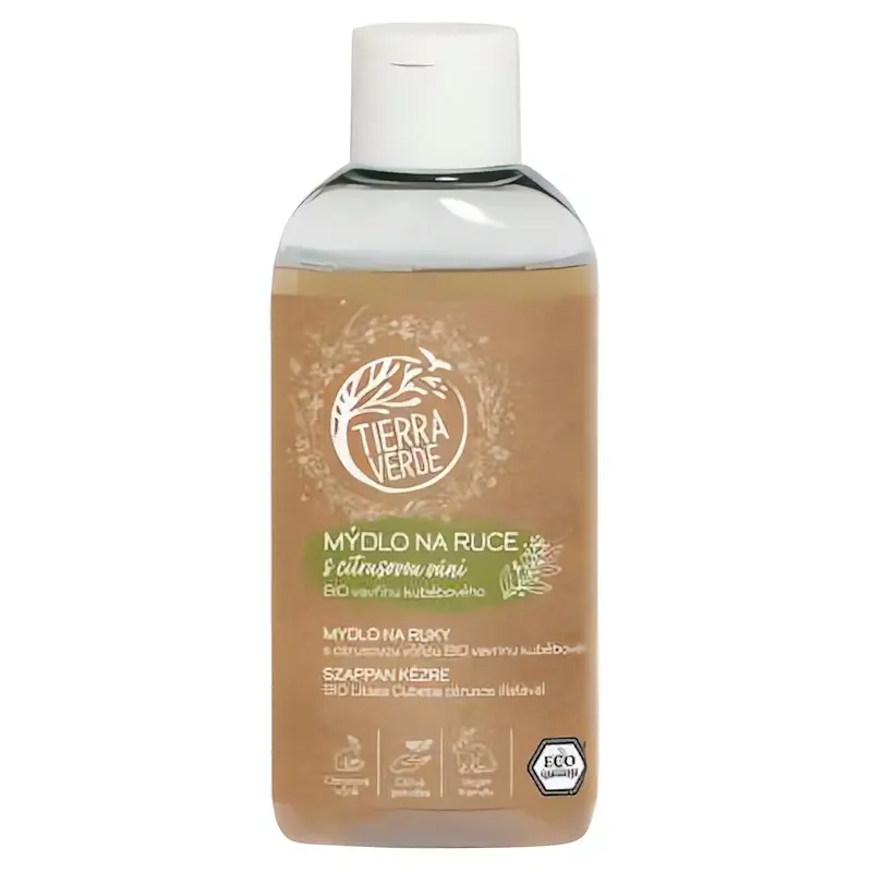 Tierra Verde Tekuté mýdlo na ruce - BIO Vavřín 480 ml - s českým bio jitrocelem