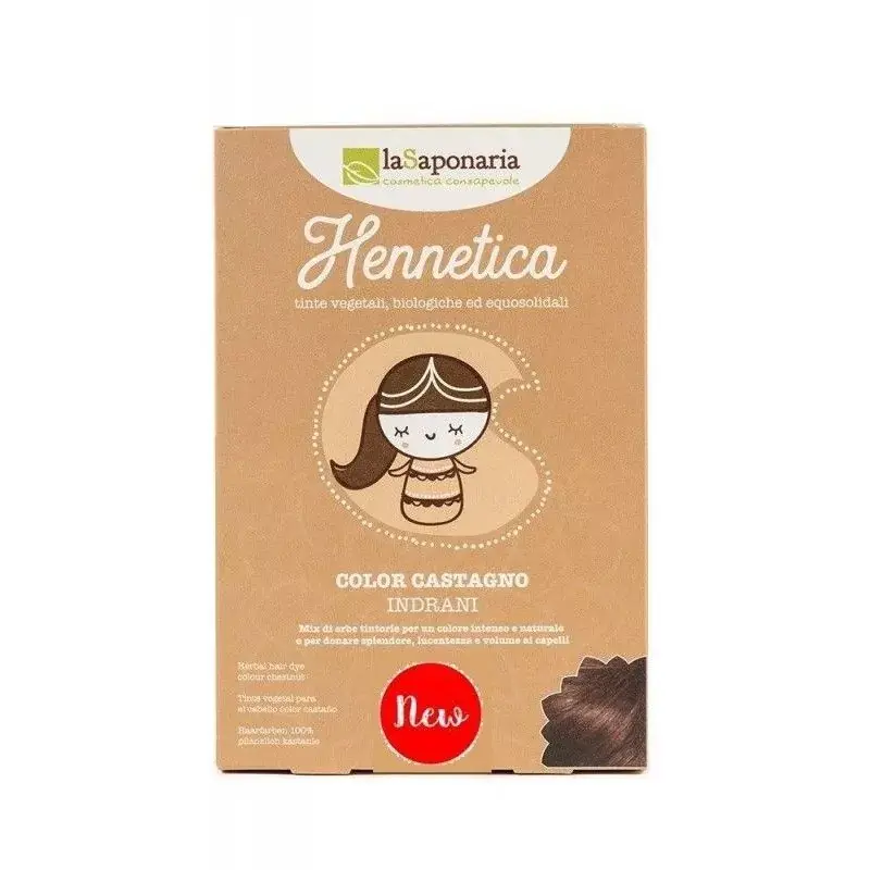 Přírodní barva na vlasy (barva zlatý kaštan) (Indrani) BIO laSaponaria - 100 g